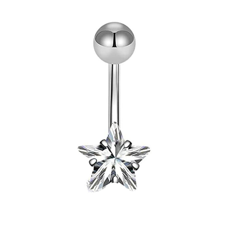 Geometric Stainless Steel Navel Ring