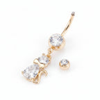 Zircon Cat Navel Ring