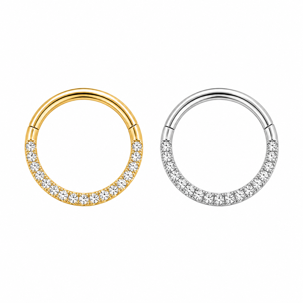 Medical Steel Micro Inlaid Zircon Nose Nail Nose Ring
