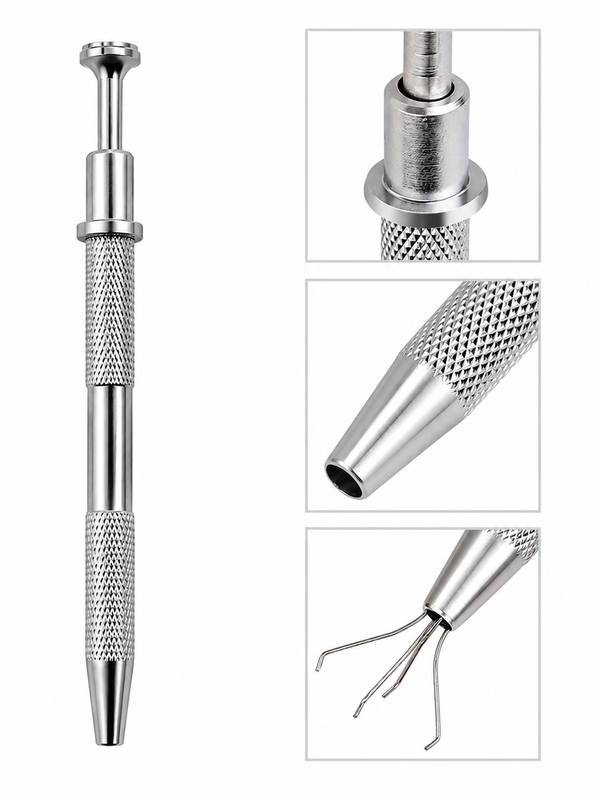 Stainless Steel Piercing Grabber Tool — Silver