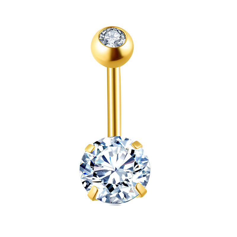 Geometric Stainless Steel Navel Ring