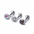 Floating CZ Navel Ring